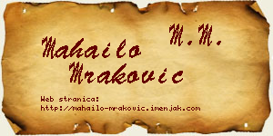 Mahailo Mraković vizit kartica
